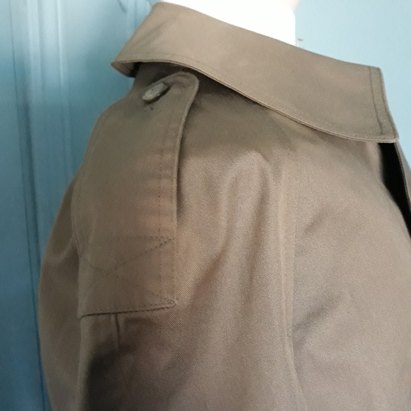 Erba 🧨Travel Harry Rosen khaki Trench Coat 38 Petit - Picture 6 of 15